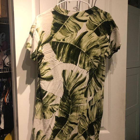 H&M Palm Leaf V-Neck Dress - XS - Picture 5 of 6
